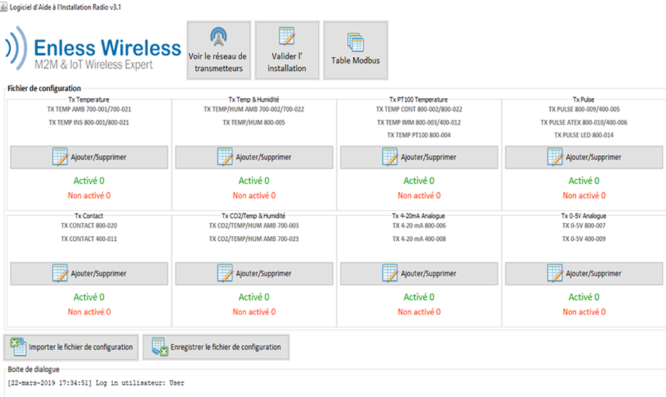 A.I.R. Logiciel d'aide à l'installation produits Wireless M-Bus Enless Wireless